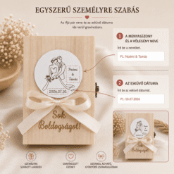 Személyre szabott ajándékdoboz ifjú párnak – Egy életre szóló emlék - imagine 4