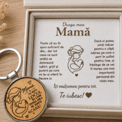 Cadou pentru Mamă – Breloc gravat cu mesaj de suflet - imagine 4