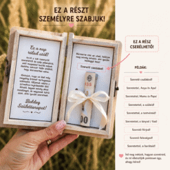 Alternative view of Személyre szabott születésnapi ajándékdoboz – Ez a nap rólad szól