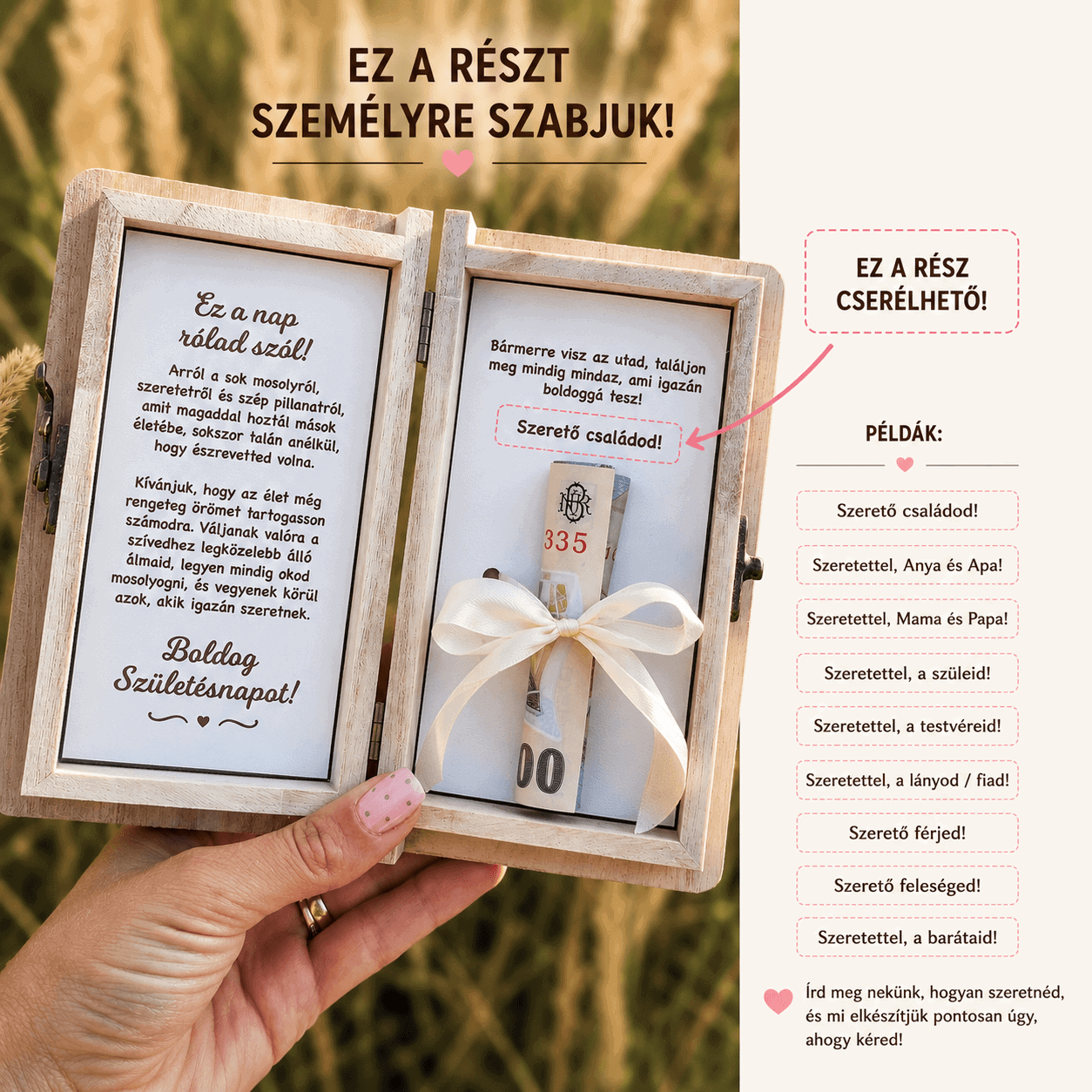 Személyre szabott születésnapi ajándékdoboz – Ez a nap rólad szól - imagine 2