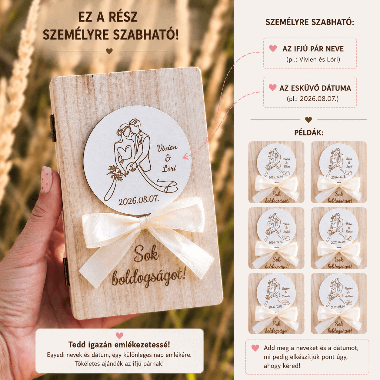 Személyre szabott ajándékdoboz ifjú párnak – Egy új közös történet kezdete - imagine 3